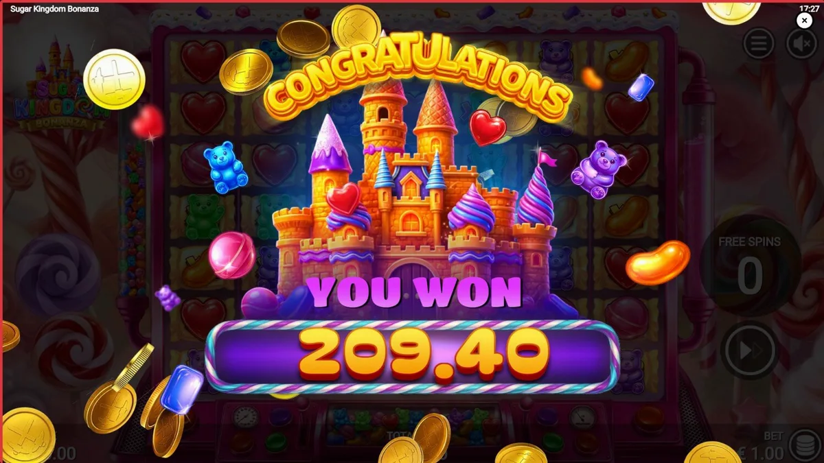 Tampilan visual grid permainan Sugar Kingdom Bonanza dengan tema permen yang ceria